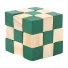 Cubeskool Wooden Snake Cube Puzzle Toy In Green Colour (wooden-cube )