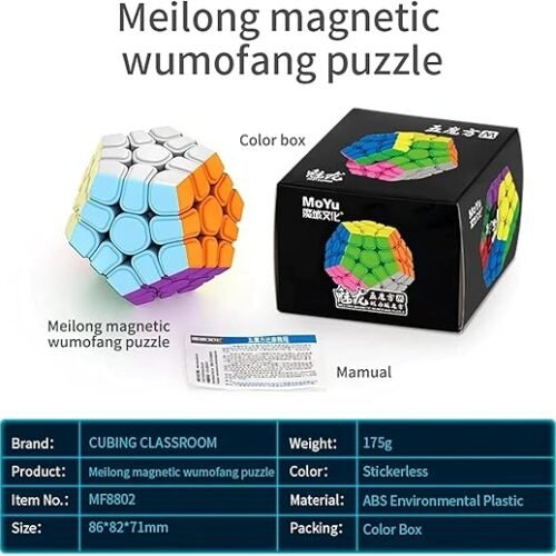 Cubeskool MoYu Megaminx M Stickerless Speed Cube12