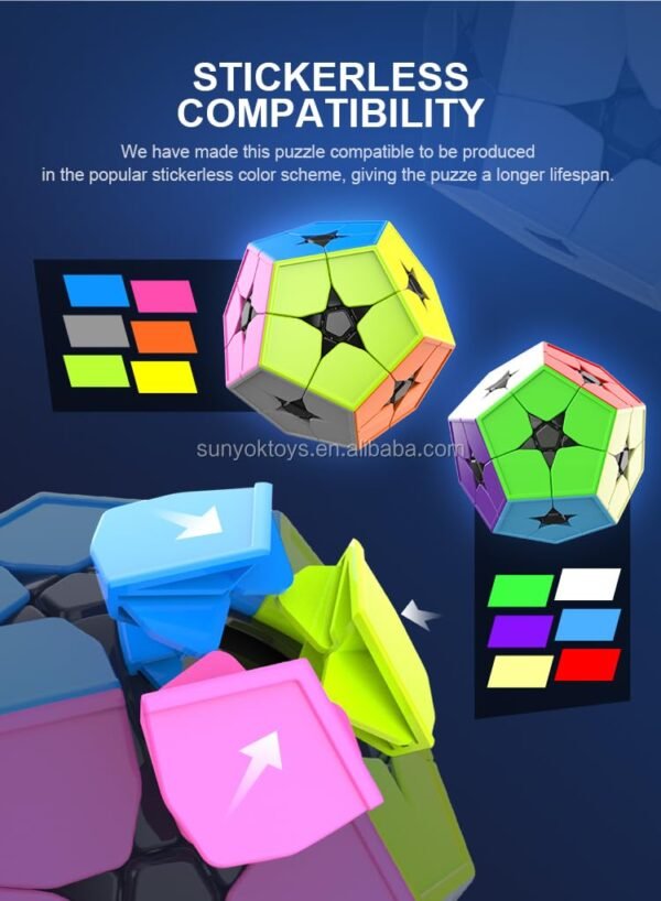 Cubeskool MoYu Megaminx 2x2 Speed Cube Stickerless-10
