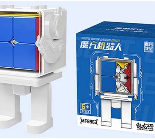 MoYu MeiLong 2×2 Magnetic Speed Cube with Robot Display Box - Image 1
